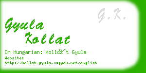 gyula kollat business card